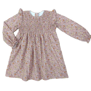 Brown Fall Floral Dress