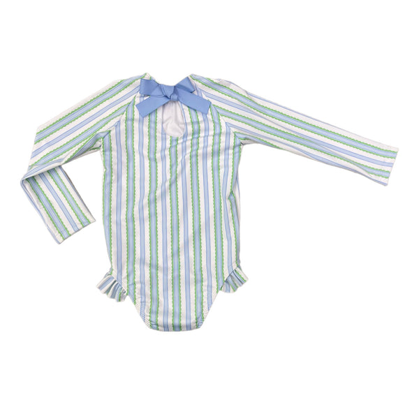 Scallop Stripe Girls Swim