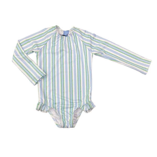 Scallop Stripe Girls Swim