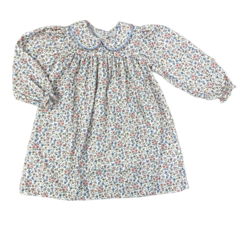 Blue Floral Cord Dress