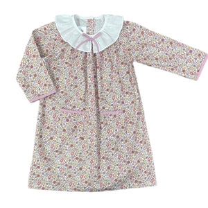 Pink Fall Floral Dress
