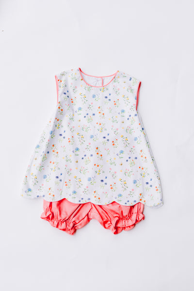 Summer Floral Bloomer/Short Set